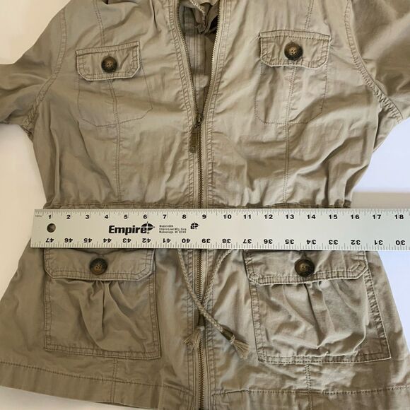 Ashley Outerwear Jacket Utility Women L Tan Cargo Military Gorpcore Streetwear - Picture 5 of 6